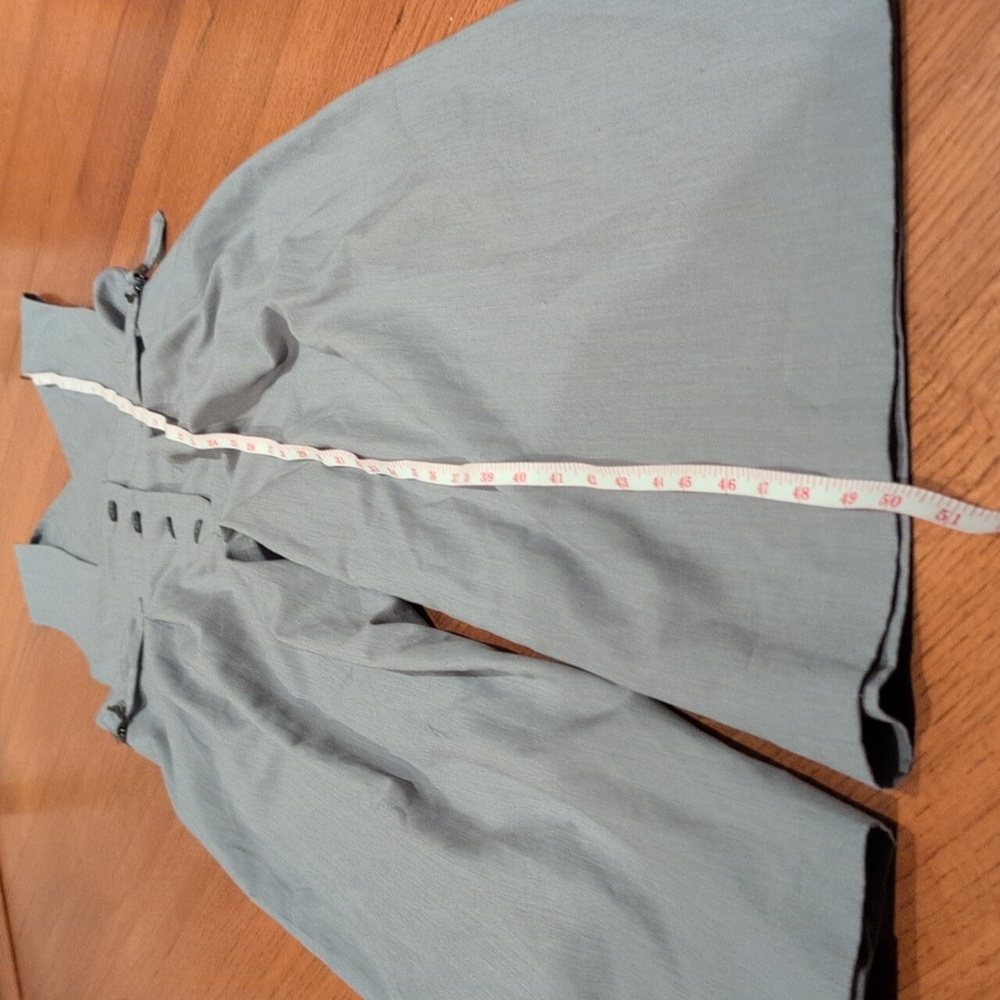 Misty Lane - Vintage 1970s Stylish Gray Buttoned Jumpsuit - Picture 12 of 14